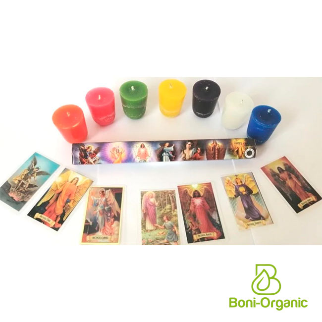 Kit de 7 veladoras consagradas de los 7 arcángeles – Boni Organic
